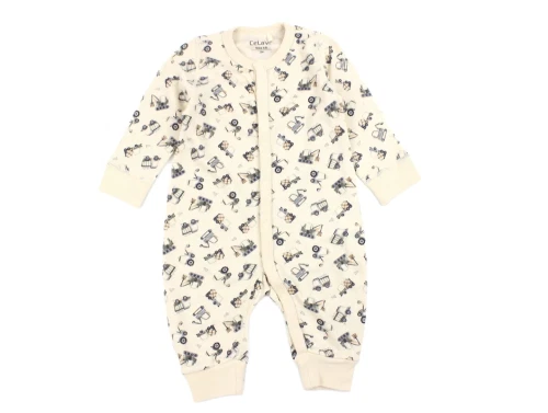 CeLaVi dark blue motorprint heldragt uld/viskose